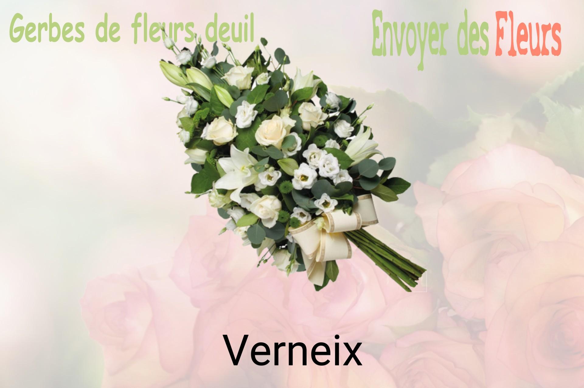 Gerbe de fleurs de deuil livrée à Verneix
